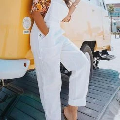 Levency New In Solid Pockets Denim Overall