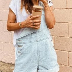 Levency New In Simple Denim Romper