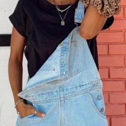 Levency New In Simple Denim Romper