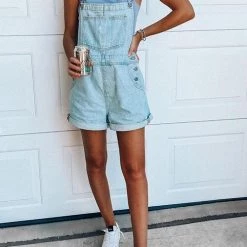 Levency New In Simple Denim Romper