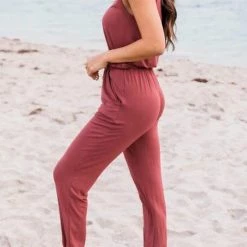 Levency Button Sleeveless Drawstring Jumpsuits 21 Levency Button Sleeveless Drawstring Jumpsuits