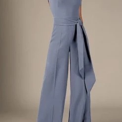 Levency Knot Backless Slip Jumpsuits