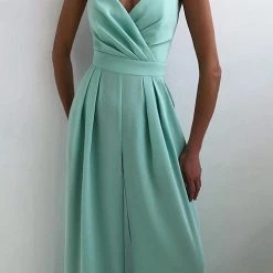 Levency Minimalism Wide Leg Slip Jumpsuits