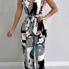 Levency New In Floral Print Bleted Slip Jumpsuits