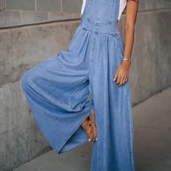 Levency Loose Leg Denim Overall