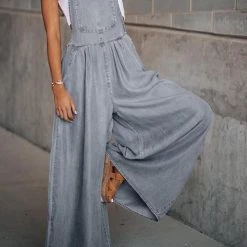 Levency Loose Leg Denim Overall