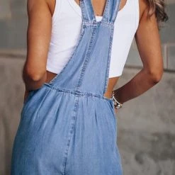 Levency Loose Leg Denim Overall