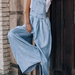Levency Loose Leg Denim Overall