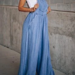 Levency Loose Leg Denim Overall