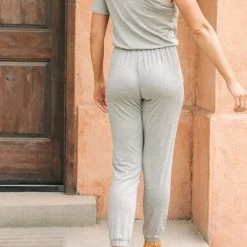 Levency One Shoulder Drawstring Jumpsuits New In