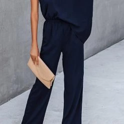 Levency New In One Shoulder Bat Jumpsuits