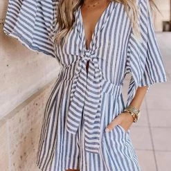 Levency New In Print Bat Knot Romper