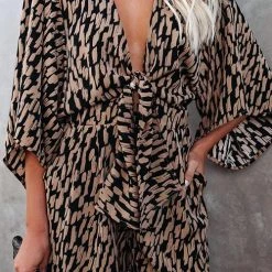 Levency New In Print Bat Knot Romper