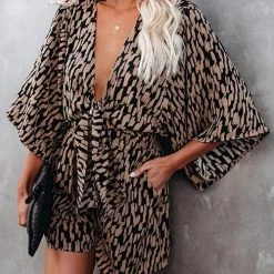 Levency New In Print Bat Knot Romper