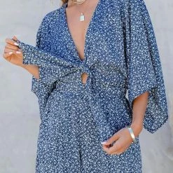 Levency New In Print Bat Knot Romper