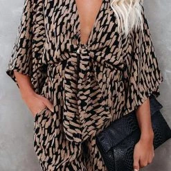 Levency New In Print Bat Knot Romper