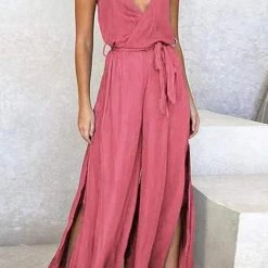 Levency New In Slit Belted Slip Jumpsuits 23 Levency New In Slit Belted Slip Jumpsuits