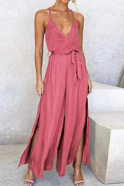 Levency New In Slit Belted Slip Jumpsuits 12 Levency New In Slit Belted Slip Jumpsuits
