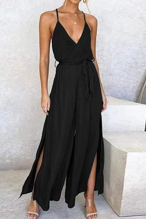 Levency New In Slit Belted Slip Jumpsuits 3 Levency New In Slit Belted Slip Jumpsuits