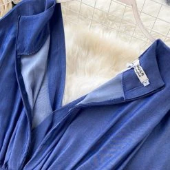 Levency New In Elastic Waist V Neck Denim Jumpusits