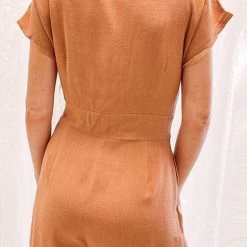 Levency Button V Neck Tank Romper