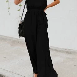Levency Flowy V Neck Belted Slip Jumpsuits New In 10 Levency Flowy V Neck Belted Slip Jumpsuits New In