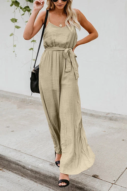 Levency Flowy V Neck Belted Slip Jumpsuits New In 2 Levency Flowy V Neck Belted Slip Jumpsuits New In