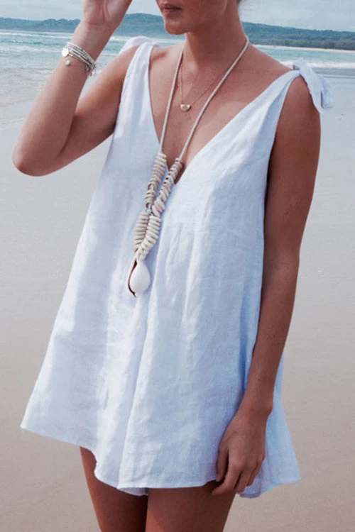 Levency New In Tie Shoulder V Nck Romper 1 Levency New In Tie Shoulder V Nck Romper