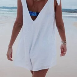 Levency New In Tie Shoulder V Nck Romper 15 Levency New In Tie Shoulder V Nck Romper