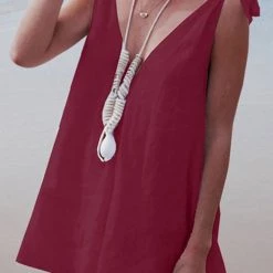 Levency New In Tie Shoulder V Nck Romper 10 Levency New In Tie Shoulder V Nck Romper