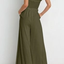 Levency Strapless Shirred Bodice Jumpsuits New In