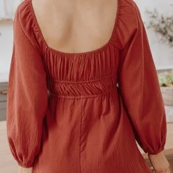 Levency Puff Sleeve Smocked Romper