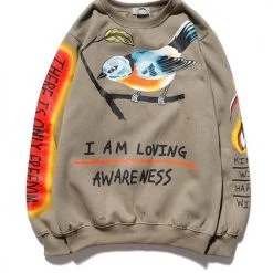 Levency Scrawl Print Lovers Hoodie