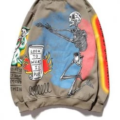 Levency Scrawl Print Lovers Hoodie