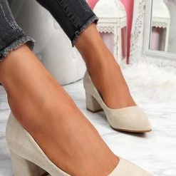 Levency Chunky Heel Pointed Heels