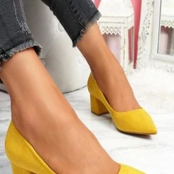 Levency Chunky Heel Pointed Heels 14 Levency Chunky Heel Pointed Heels