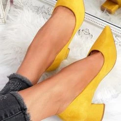 Levency Chunky Heel Pointed Heels 18 Levency Chunky Heel Pointed Heels