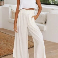 Levency Elasticised Paper Bag Style Pants New In