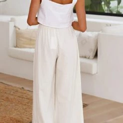 Levency Elasticised Paper Bag Style Pants New In