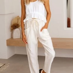 Levency Relaxed Drawstring Pants New In