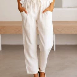 Levency Relaxed Drawstring Pants New In