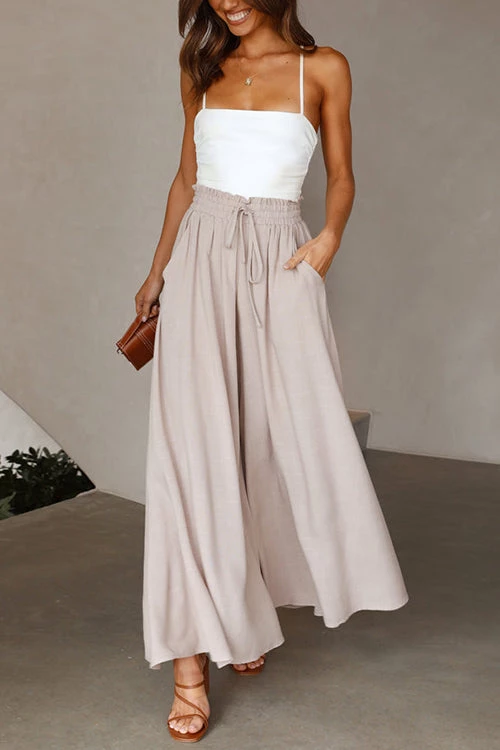 Levency New In Drawstring Wide Leg Pants 1 Levency New In Drawstring Wide Leg Pants
