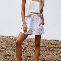 Levency Drawstring Waist Pockets Shorts New In