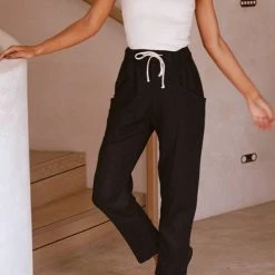 Levency Relaxed Drawstring Pants New In