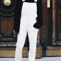 Levency New In Solid Pockets Denim Overall