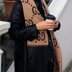 Levency Ripped Letter Print Scarf New In