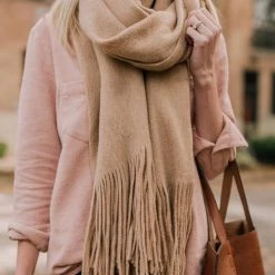 Levency New In Brushed Long Fringed Scarf