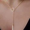Levency New In Simple Ring Chains Necklace