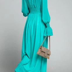 Levency New In Empire Waist V Neck Slit Maxi Dress 23 Levency New In Empire Waist V Neck Slit Maxi Dress