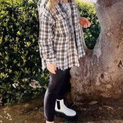 Levency Rhythm Of The Night Tweed Plaid Shacket